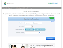 Tablet Screenshot of mysuredeposit.com